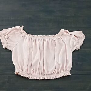 H & M pink crop top size medium